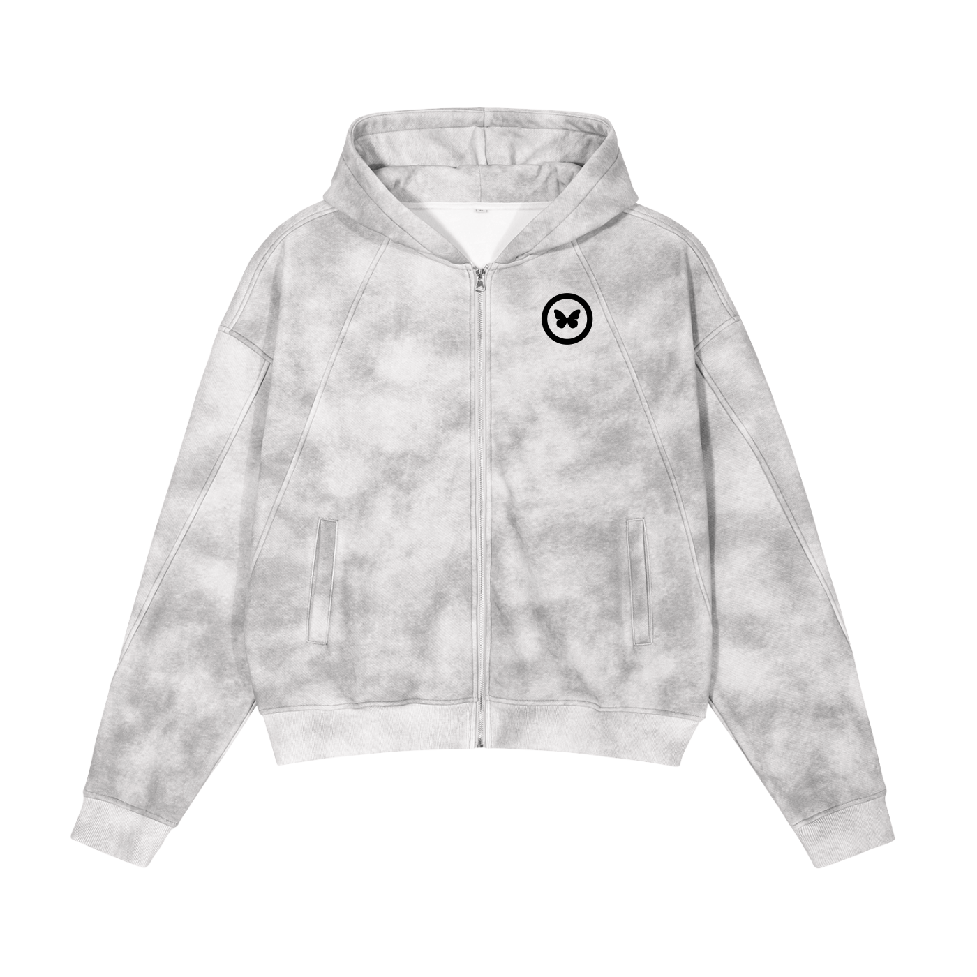 Believers Dirty Washed Zip-Up Fleece Hoodie