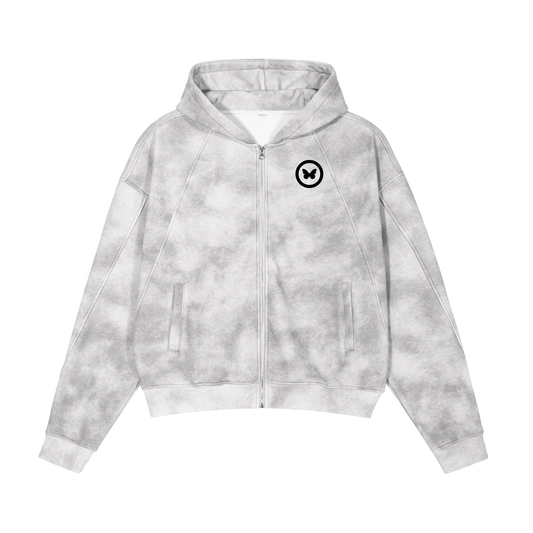 Believers Dirty Washed Zip-Up Fleece Hoodie