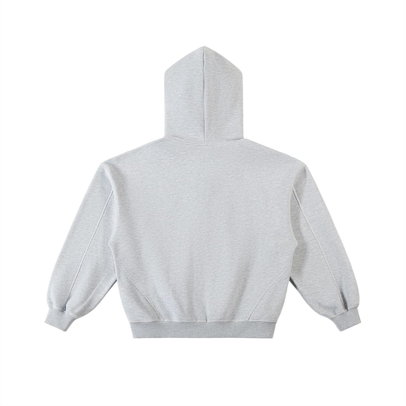 Believers Contrast-Stitched Boxy Fleece Zip Hoodie