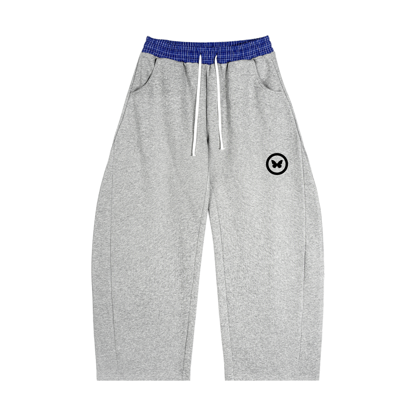 Believers Plaid Waistband Barrel Sweatpants