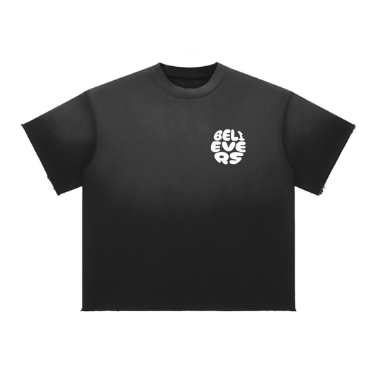 Believers Sun Fade Raw Edge T-Shirt